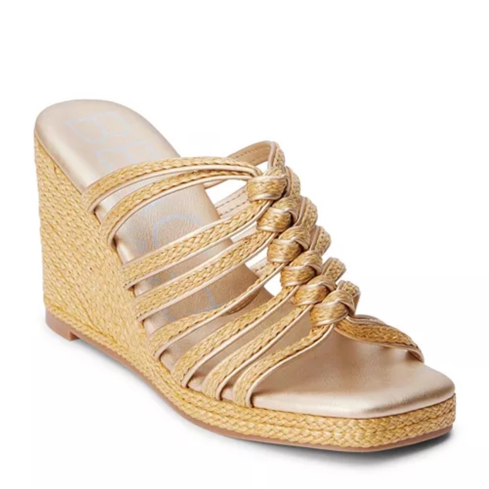 BEACH by Matisse LANEY Sandals tan gold wedge size 8 new